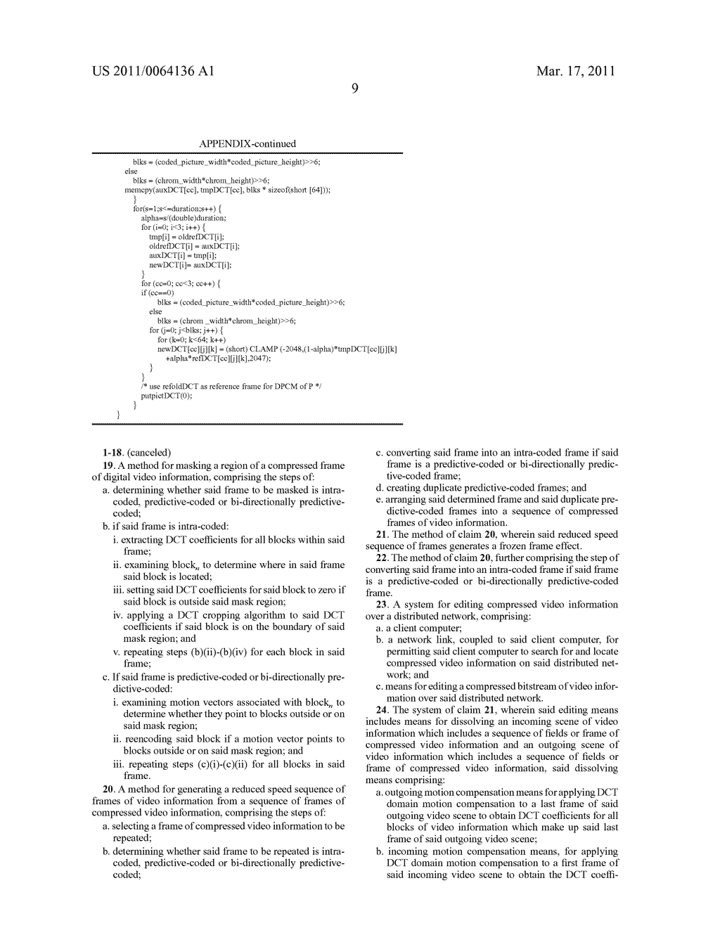 METHODS AND ARCHITECTURE FOR INDEXING AND EDITING COMPRESSED VIDEO OVER THE WORLD WIDE WEB - diagram, schematic, and image 21