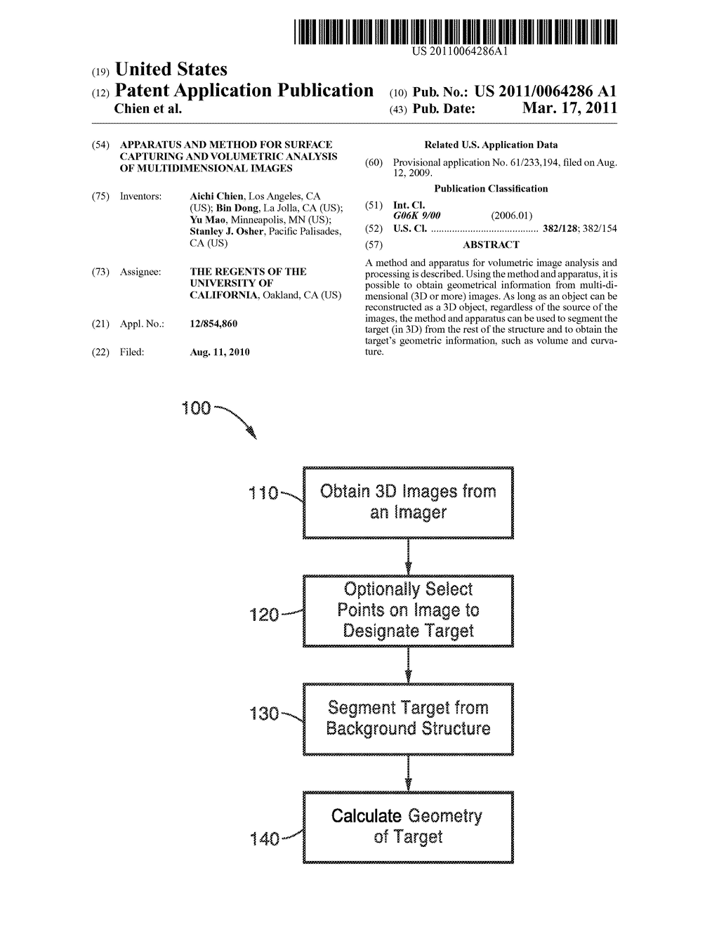 APPARATUS AND METHOD FOR SURFACE CAPTURING AND VOLUMETRIC ANALYSIS OF MULTIDIMENSIONAL IMAGES - diagram, schematic, and image 01