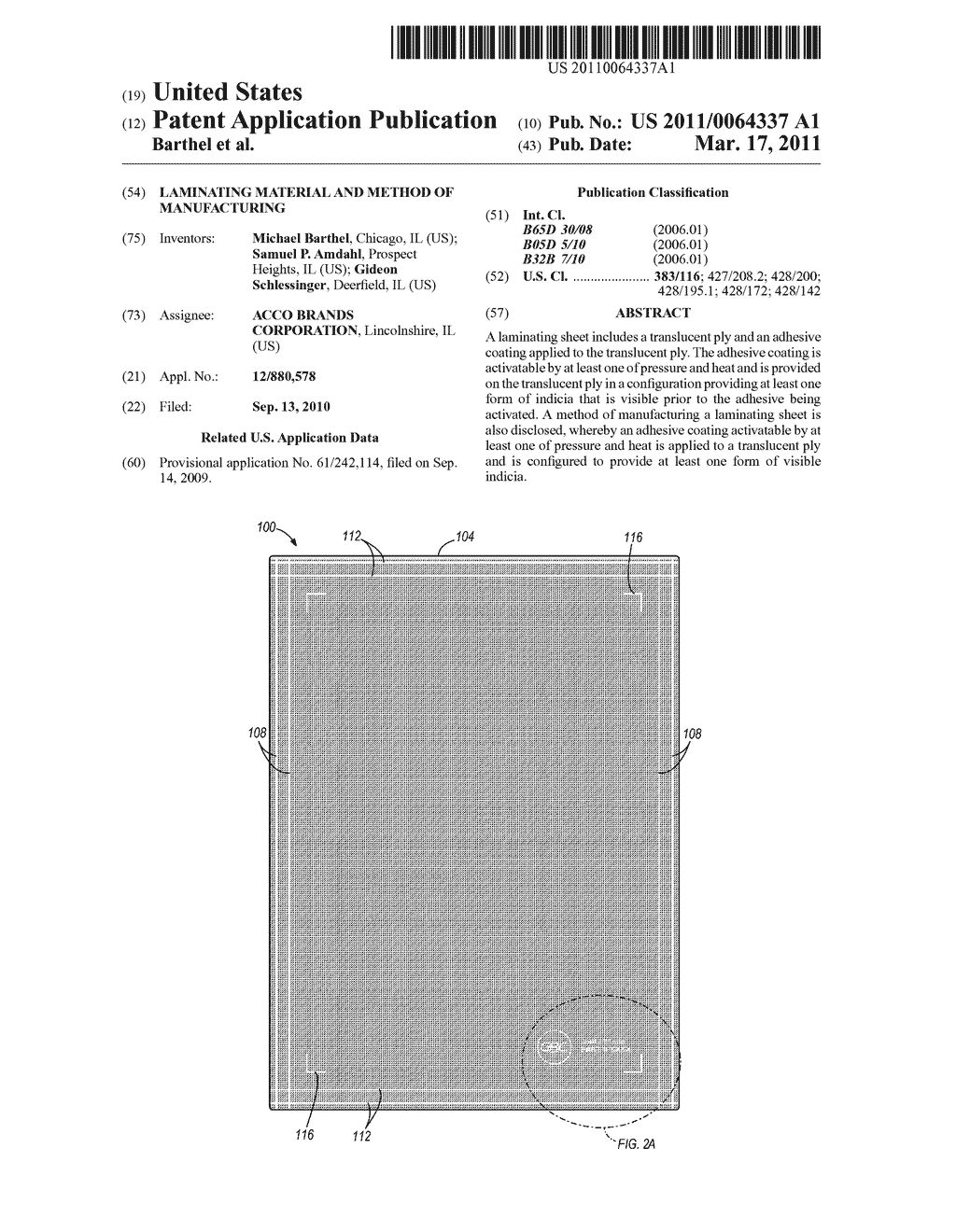 LAMINATING MATERIAL AND METHOD OF MANUFACTURING - diagram, schematic, and image 01