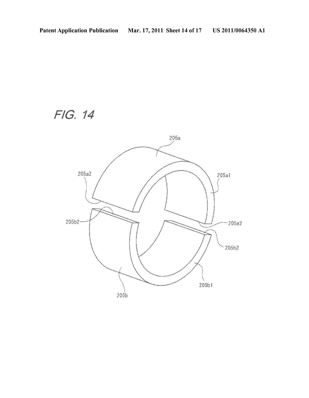 SPLIT OUTER RING, SPLIT ROLLING BEARING USING THE SAME RING AND CONSTRUCTION AND METHOD OF MOUNTING THE SAME ROLLING BEARING - diagram, schematic, and image 15