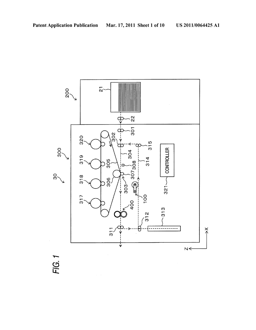 DEVICE FOR MEASURING LENGTH OF RECORDING MATERIAL, IMAGE FORMING APPARATUS AND COMPUTER READABLE MEDIUM - diagram, schematic, and image 02