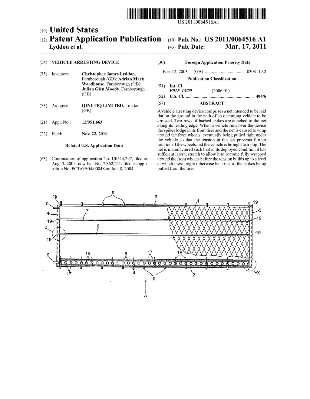 Vehicle Arresting Device - diagram, schematic, and image 01