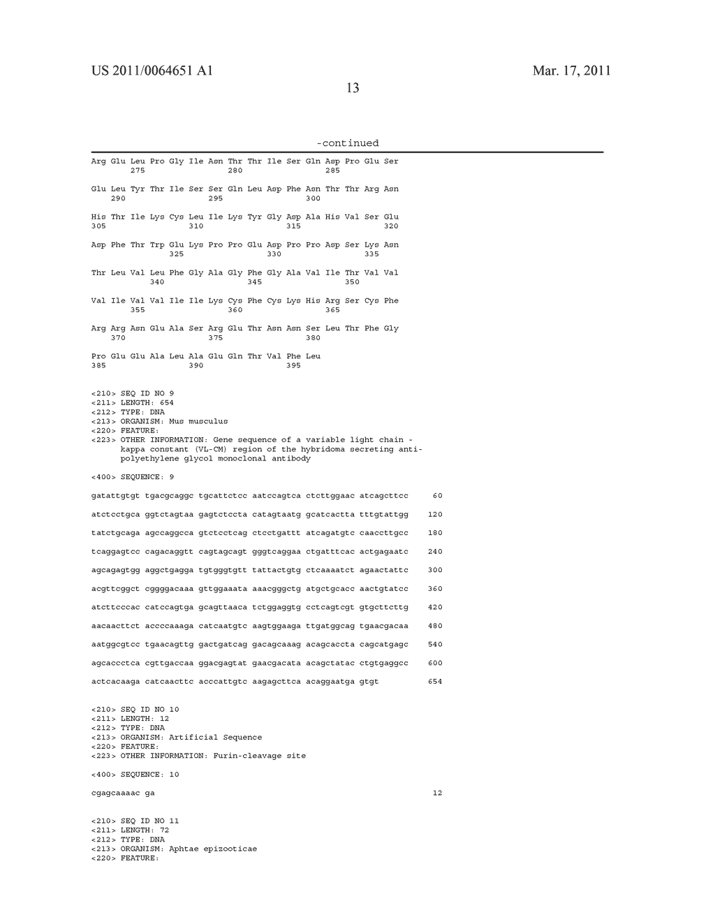 RECOMBINANT NUCLEOTIDE SEQUENCE, CELL OR VECTOR CONTAINING THE SAME AND METHOD FOR USING CELL CONTAINING THE SAME TO ENCODE ANTI-POLYETHYLENE GLYCOL MONOCLONAL ANTIBODIES - diagram, schematic, and image 27