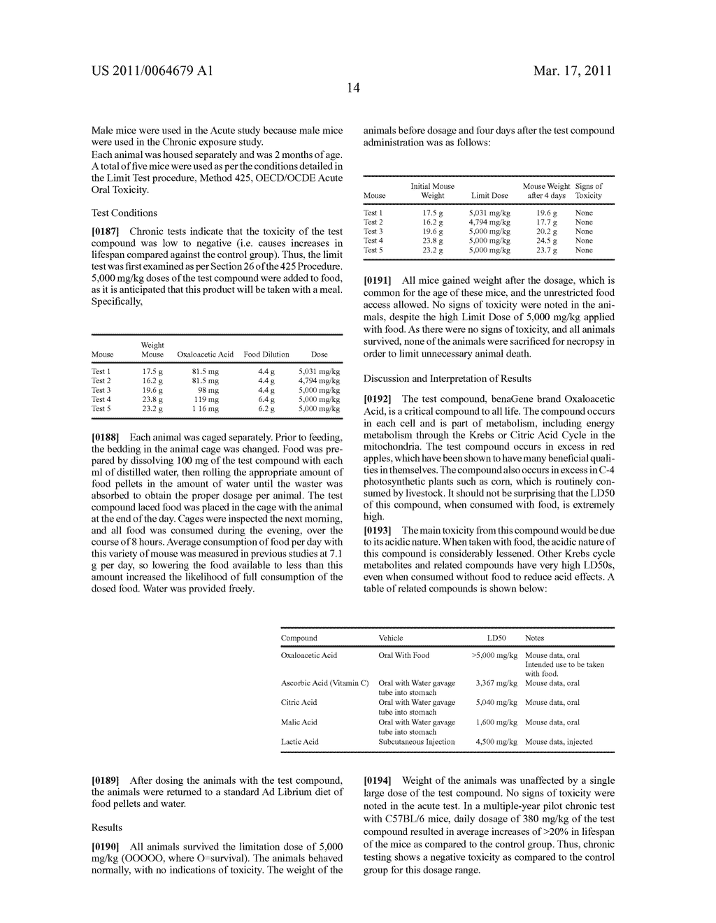 OXALOACETIC ACID AND SALTS OF OXALOACETIC ACID AS A FLAVOR, AN ACIDIZING AND A PRESERVATIVE AGENTS AND METHODS FOR PREPARING AND USING SAME - diagram, schematic, and image 15