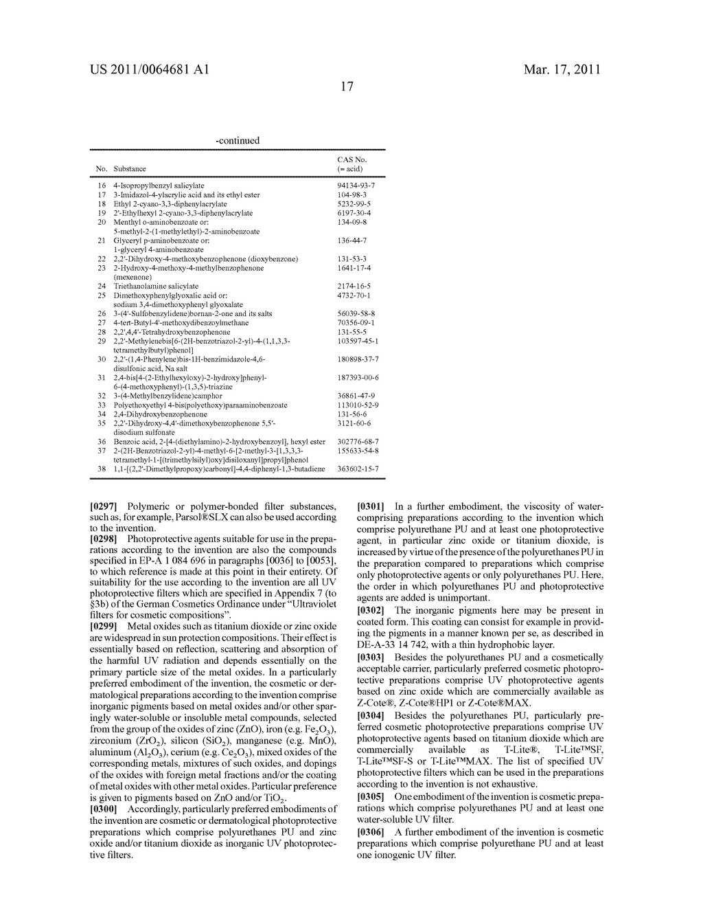 POLYURETHANES AS RHEOLOGICAL MODIFYING MEANS FOR COSMETIC PREPARATIONS - diagram, schematic, and image 18