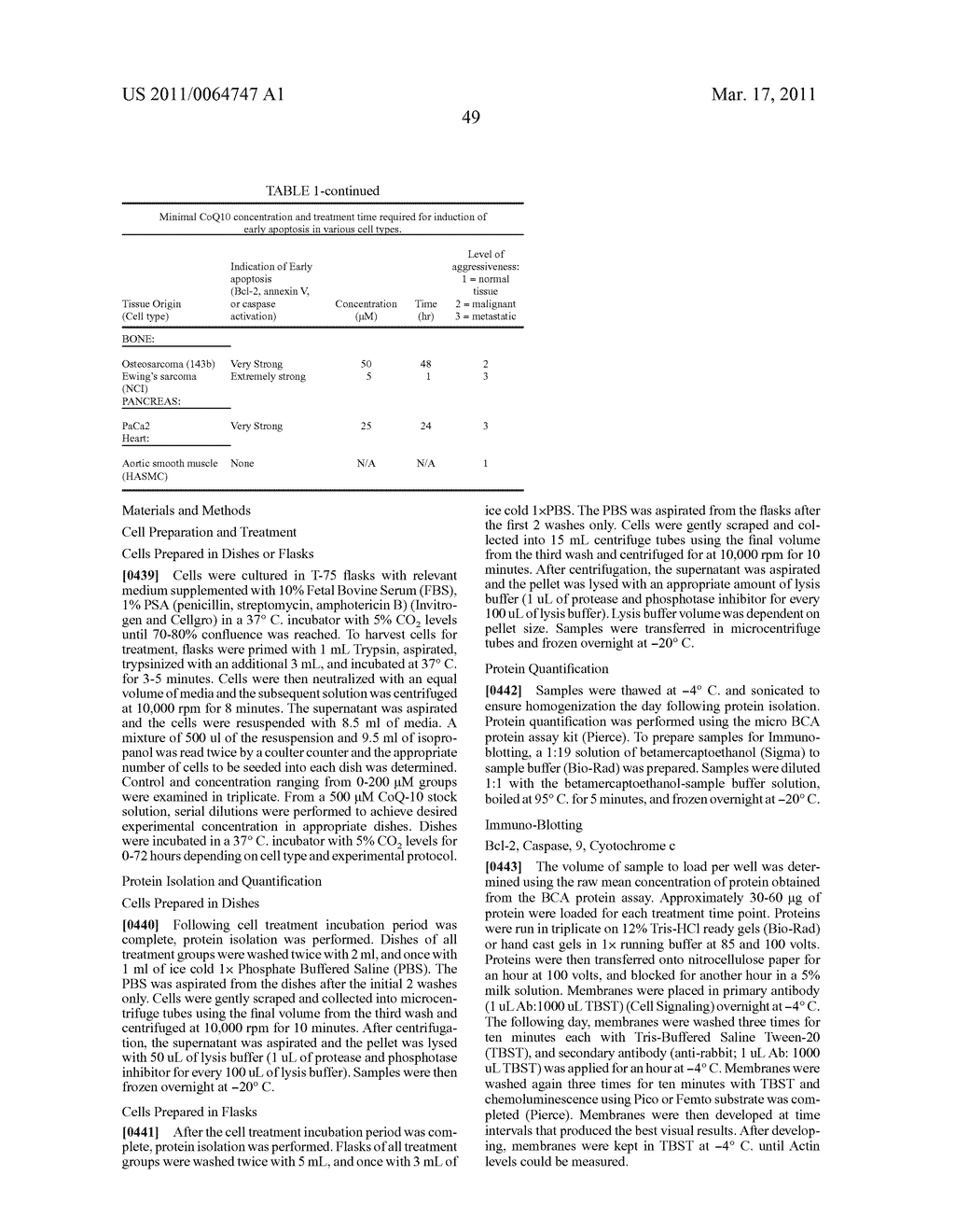 METHODS FOR TREATMENT OF A SARCOMA USING AN EPIMETABOLIC SHIFTER (COENZYME Q10) - diagram, schematic, and image 57