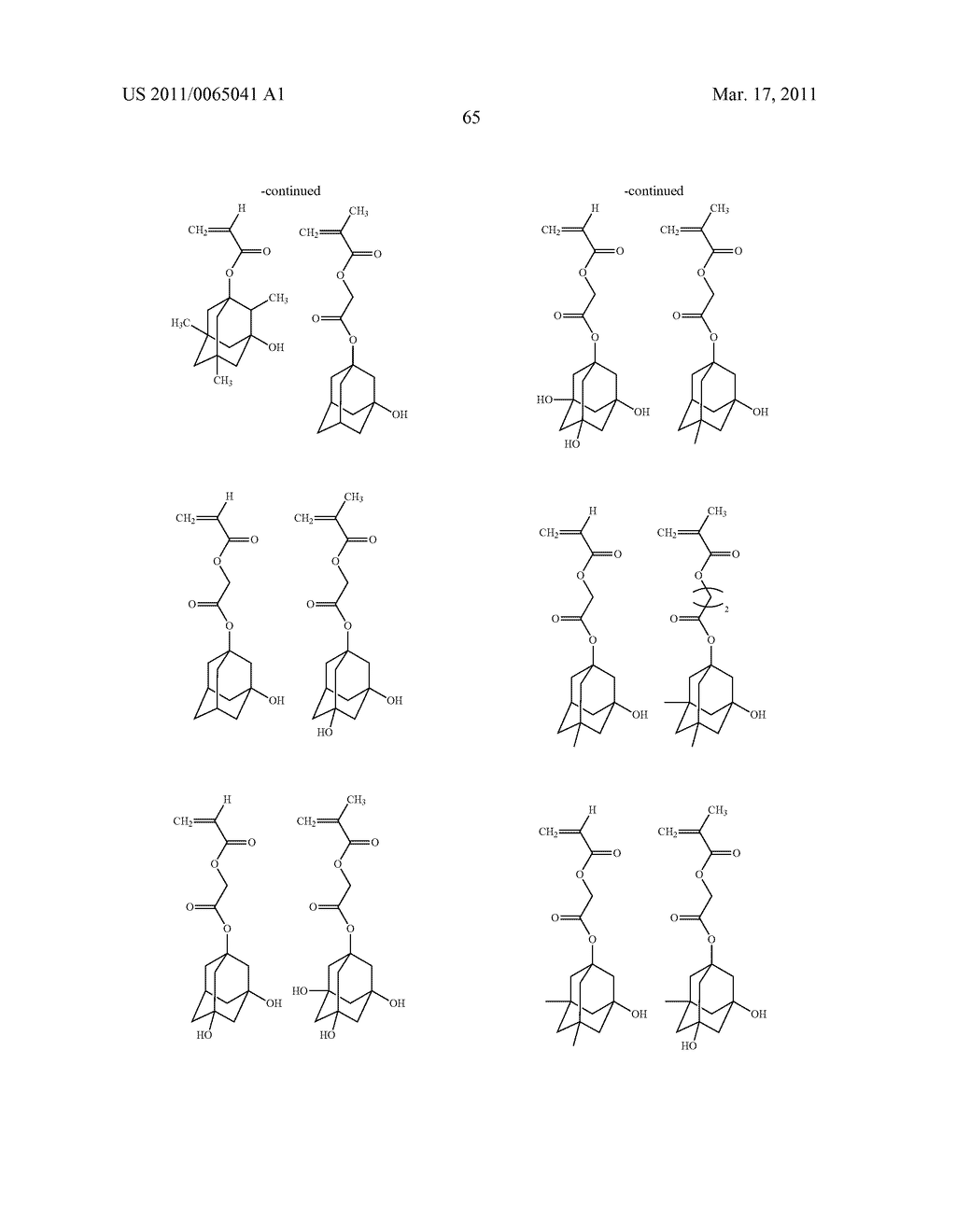 PHOTORESIST COMPOSITION - diagram, schematic, and image 66