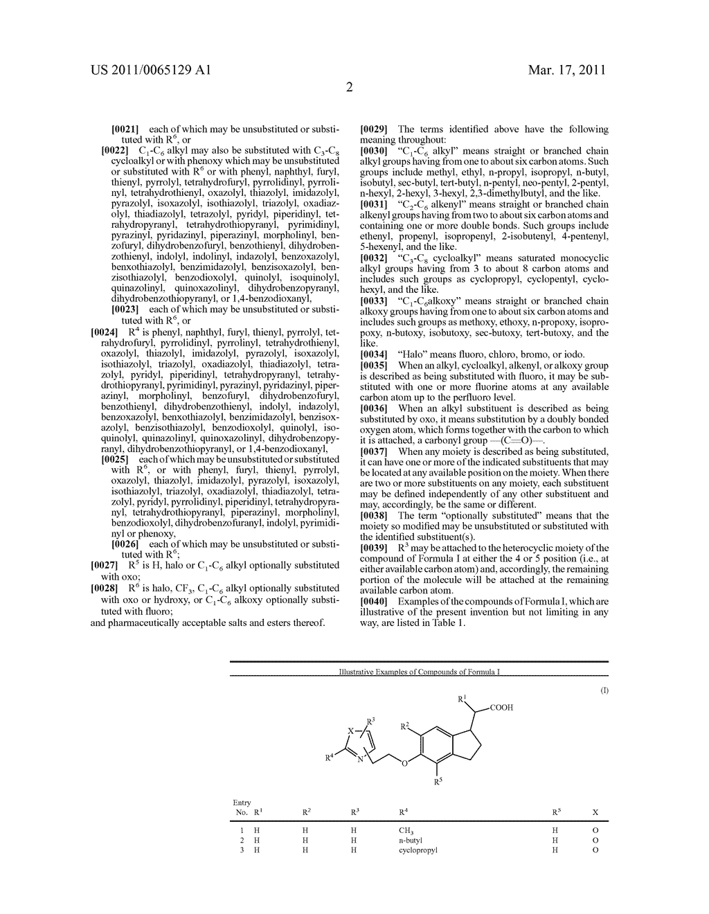 INDANE ACETIC ACID DERIVATIVES AND THEIR USE AS PHARMACEUTICAL AGENTS, INTERMEDIATES, AND METHOD OF PREPARATION - diagram, schematic, and image 03