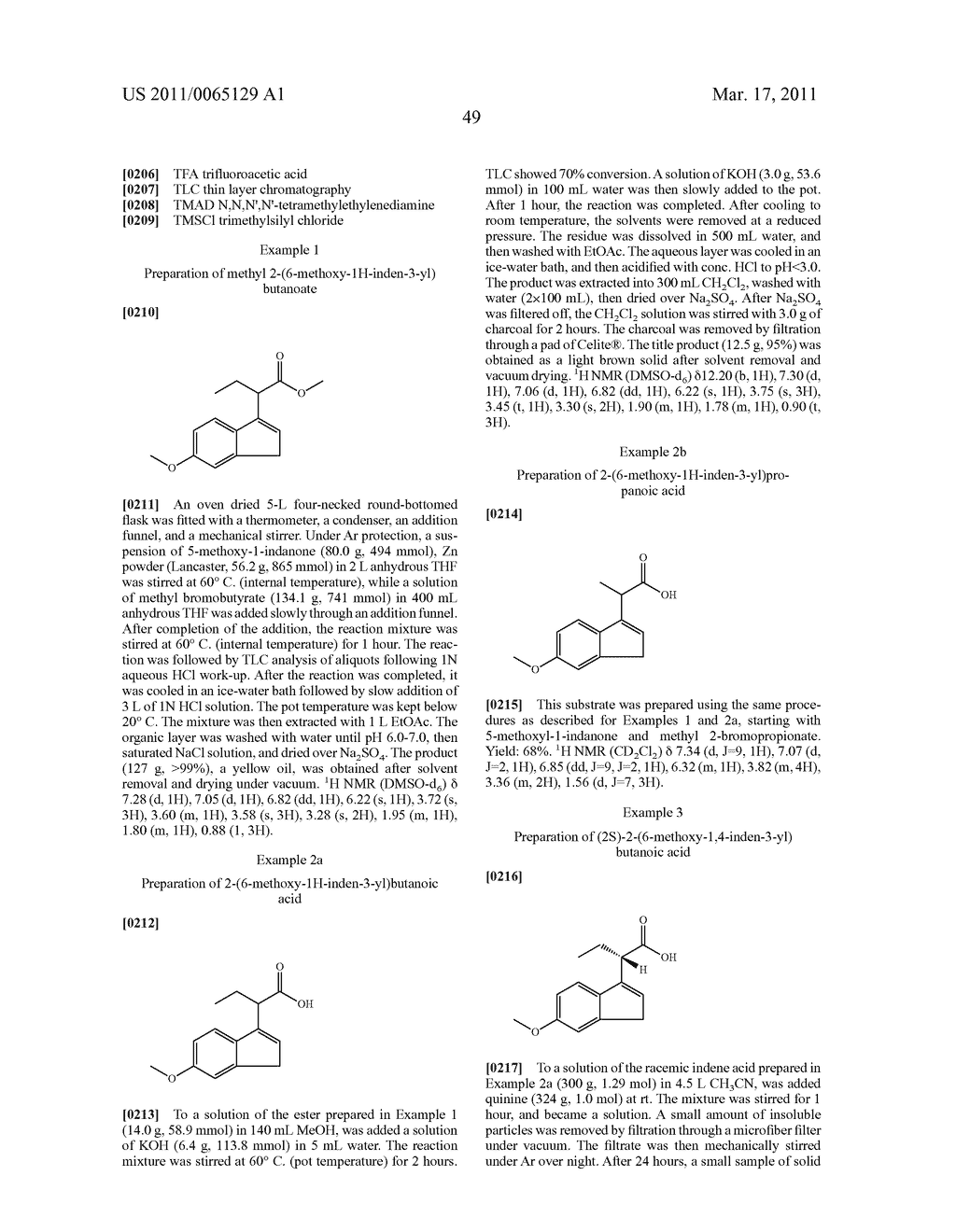 INDANE ACETIC ACID DERIVATIVES AND THEIR USE AS PHARMACEUTICAL AGENTS, INTERMEDIATES, AND METHOD OF PREPARATION - diagram, schematic, and image 50
