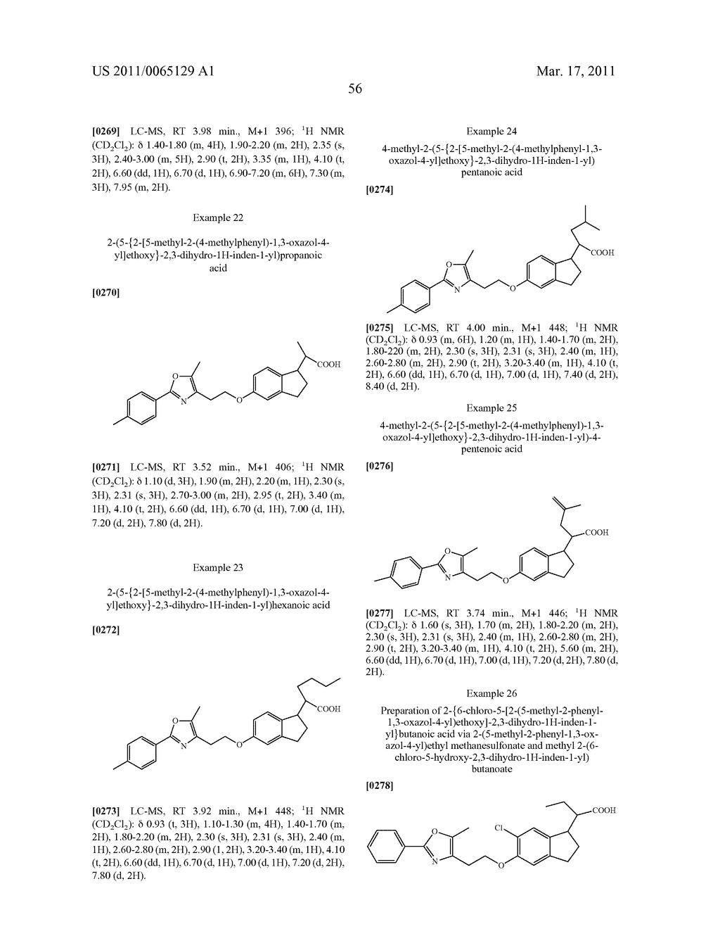 INDANE ACETIC ACID DERIVATIVES AND THEIR USE AS PHARMACEUTICAL AGENTS, INTERMEDIATES, AND METHOD OF PREPARATION - diagram, schematic, and image 57