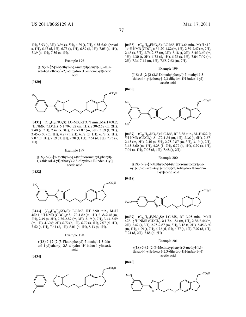 INDANE ACETIC ACID DERIVATIVES AND THEIR USE AS PHARMACEUTICAL AGENTS, INTERMEDIATES, AND METHOD OF PREPARATION - diagram, schematic, and image 78