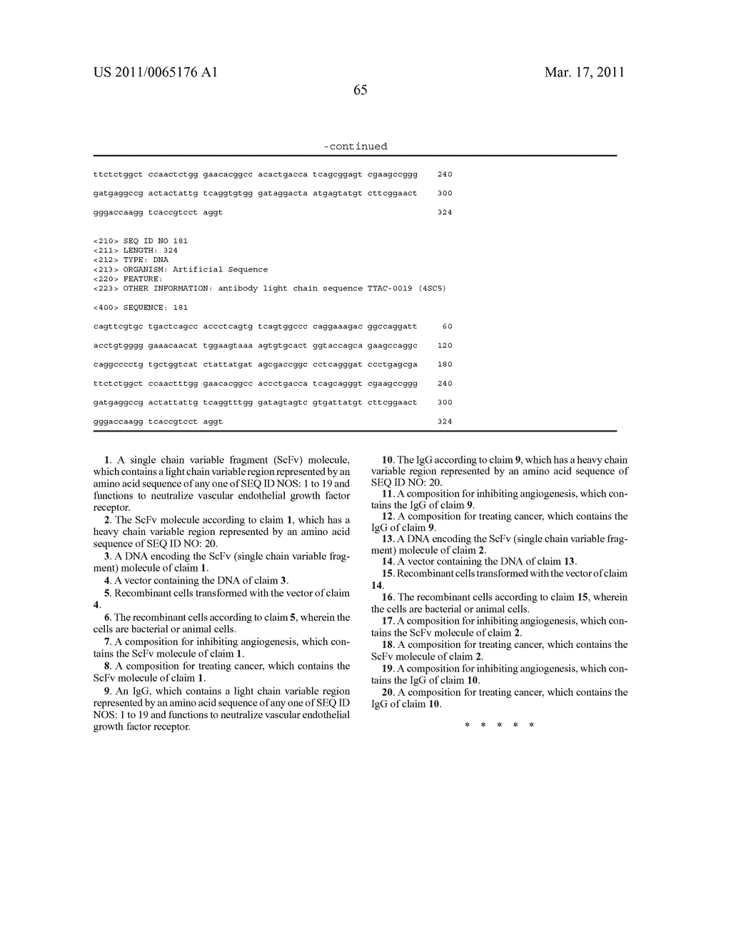 HUMAN MONOCLONAL ANTIBODY NEUTRALIZING VASCULAR ENDOTHELIAL GROWTH FACTOR RECEPTOR AND USE THEREOF - diagram, schematic, and image 91