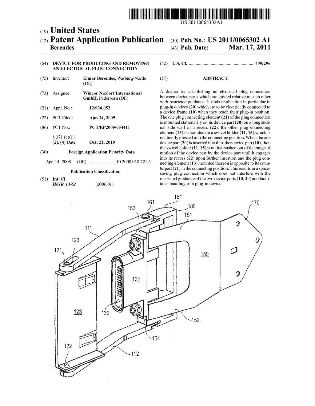 DEVICE FOR PRODUCING AND REMOVING AN ELECTRICAL PLUG CONNECTION - diagram, schematic, and image 01