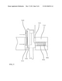 Docking station for portable electronics with voids for connector pass-through and integral connector fastener diagram and image