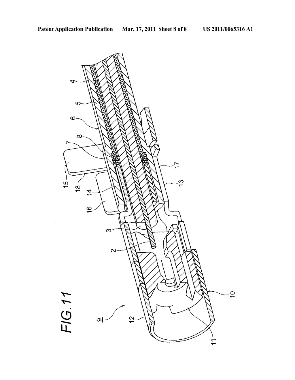 END-PROCESSING METHOD OF COAXIAL CABLE AND END-PROCESSING STRUCTURE OF COAXIAL CABLE - diagram, schematic, and image 09