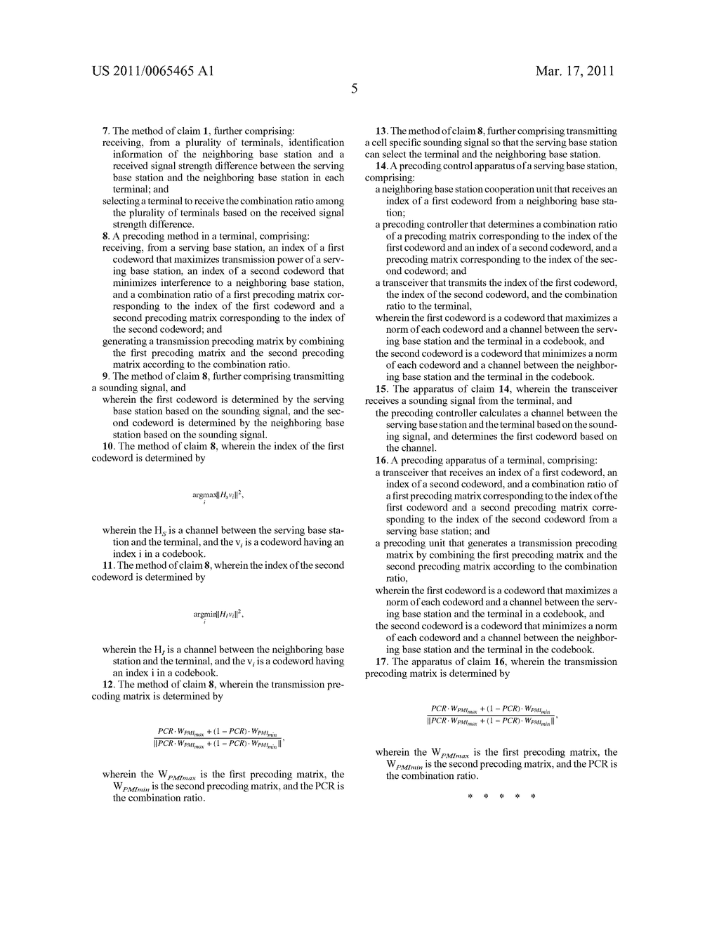 PRECODING METHOD AND APPARATUS, AND PRECODING CONTROL METHOD AND APPARATUS - diagram, schematic, and image 12