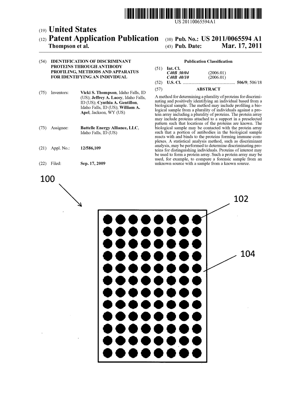 Identification of discriminant proteins through antibody profiling, methods and apparatus for identifying an individual - diagram, schematic, and image 01