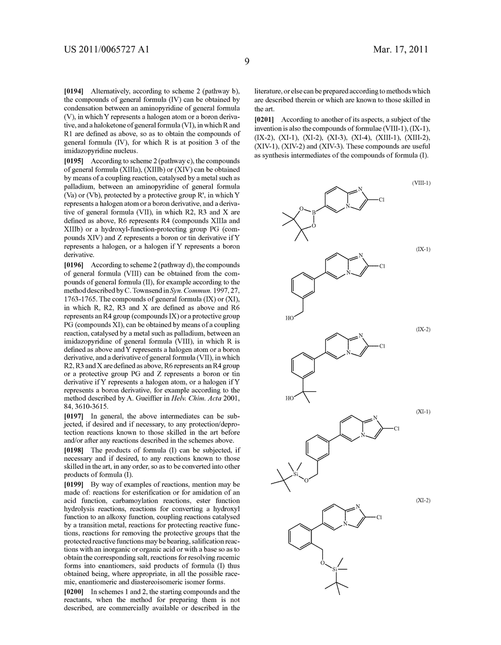 POLYSUBSTITUTED DERIVATIVES OF 2-HETEROARYL-6-PHENYLIMIDAZO[1,2-a]PYRIDINES, AND PREPARATION AND THERAPEUTIC USE THEREOF - diagram, schematic, and image 10