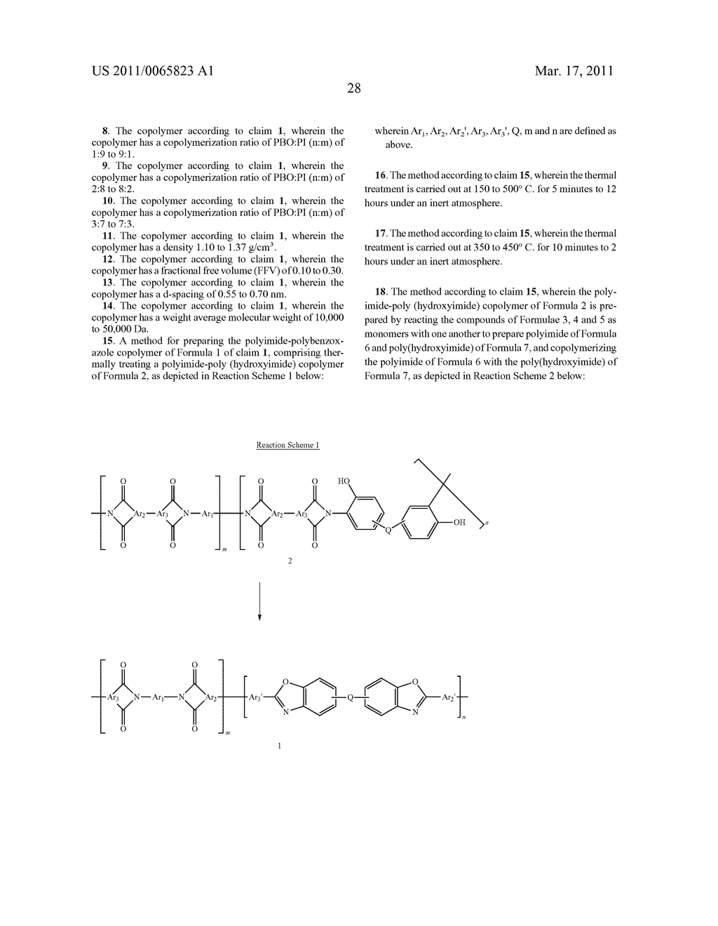 POLYIMIDE-CO-POLYBENZOXAZOLE COPOLYMER, PREPARATION METHOD THEREOF, AND GAS SEPARATION MEMBRANE COMPRISING THE SAME - diagram, schematic, and image 43