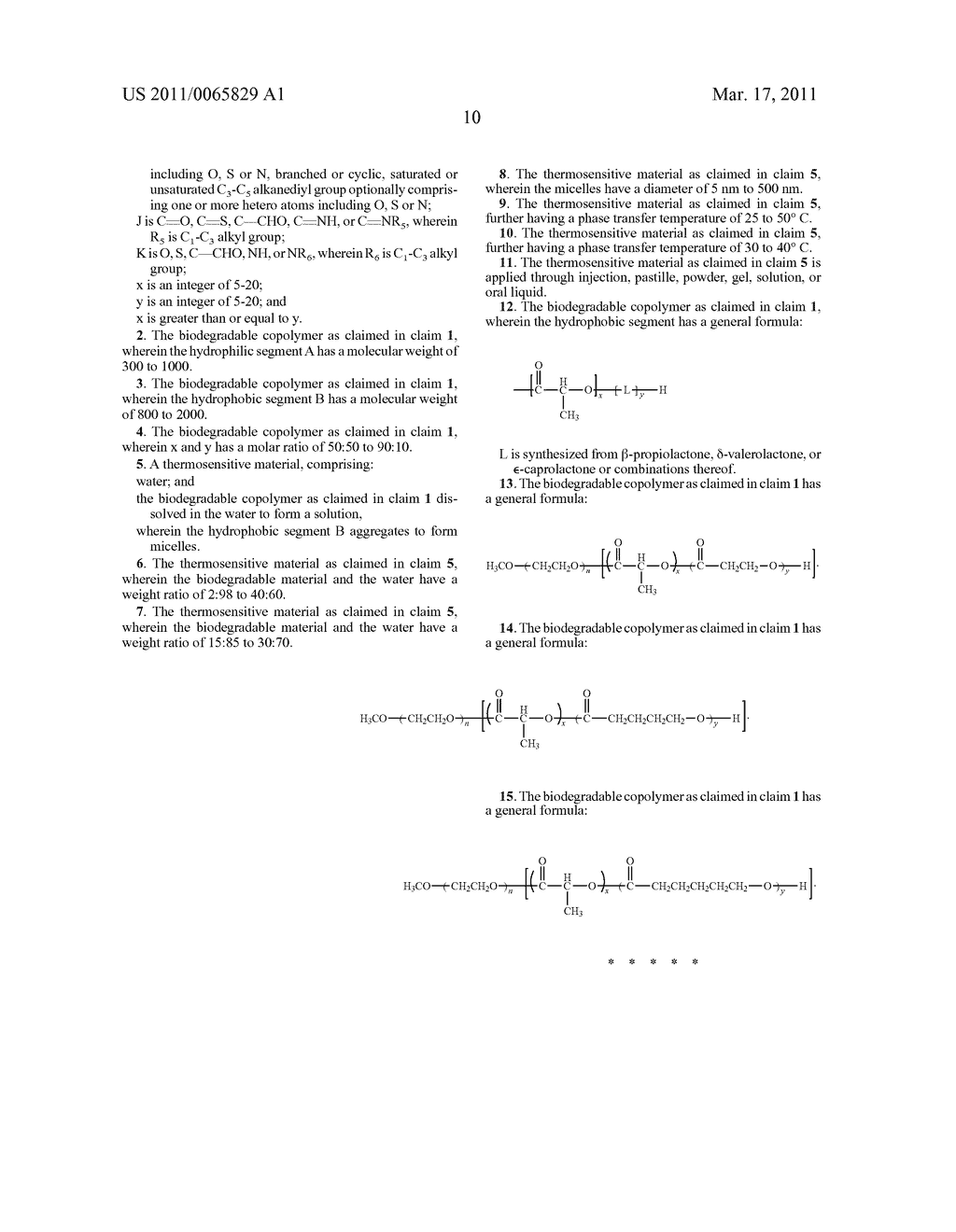 BIODEGRADABLE COPOLYMER AND THERMOSENSITIVE MATERIAL - diagram, schematic, and image 37