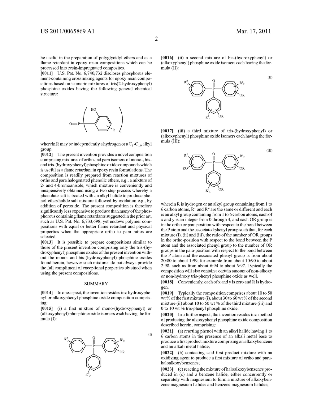 Hydroxyphenyl phosphine oxide mixtures and their use as flame retardant's for epoxy resins - diagram, schematic, and image 03