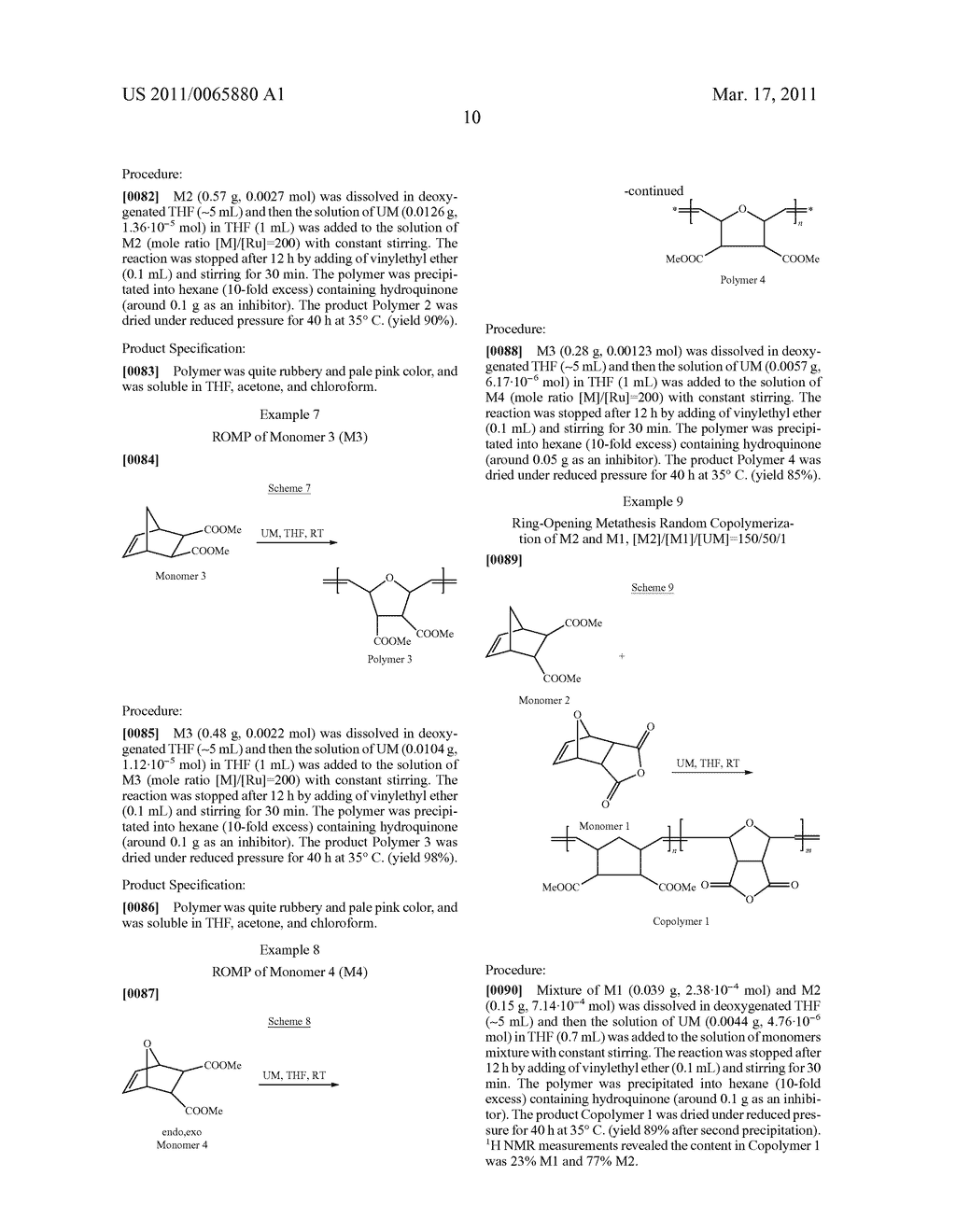 Ring-Opening Metathesis Polymerization Of Norbornene And Oxanorbornene Moieties And Uses Thereof - diagram, schematic, and image 11