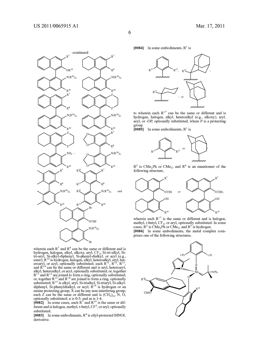 CATALYSTS FOR METATHESIS REACTIONS INCLUDING ENANTIOSELECTIVE OLEFIN METATHESIS, AND RELATED METHODS - diagram, schematic, and image 41