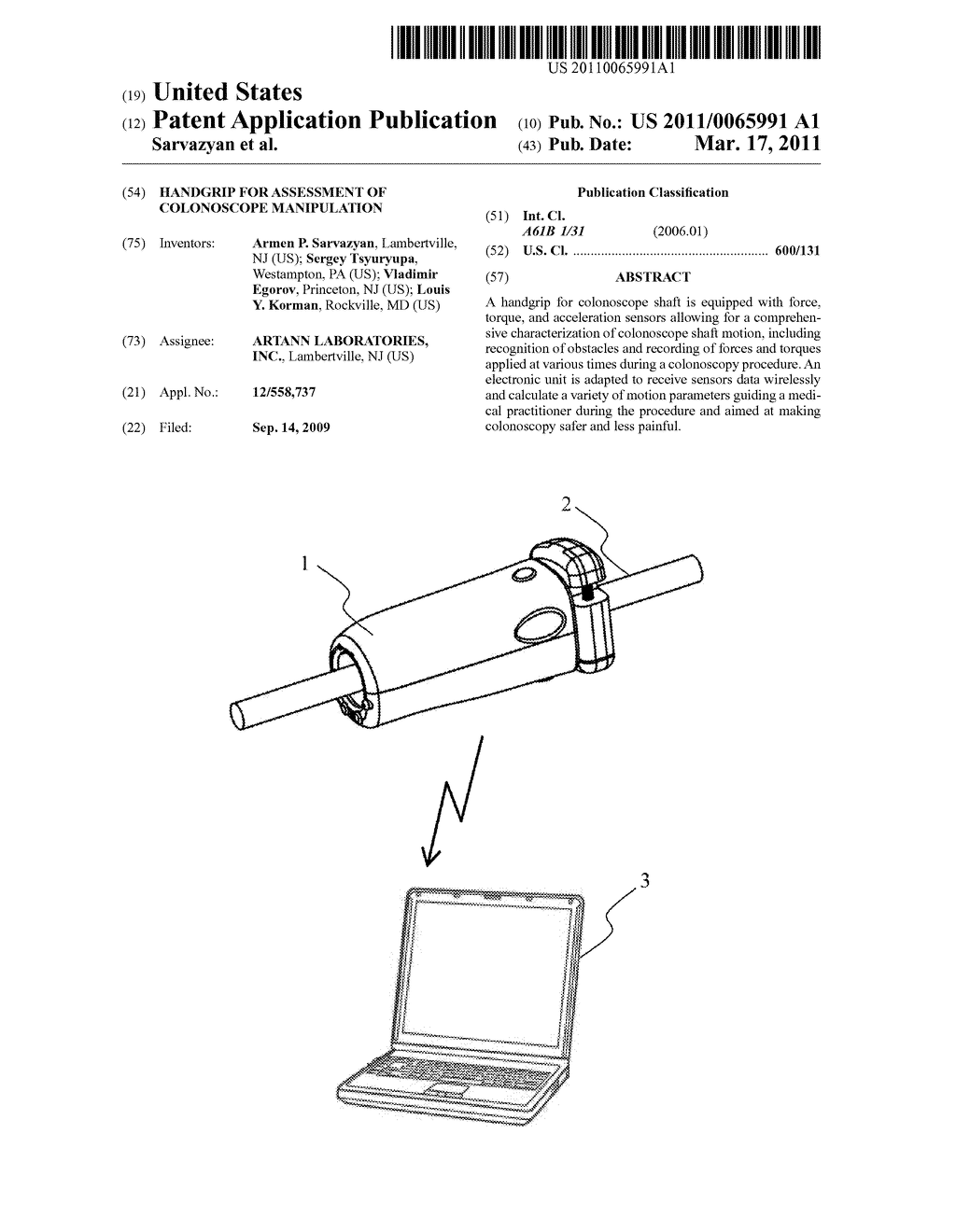 HANDGRIP FOR ASSESSMENT OF COLONOSCOPE MANIPULATION - diagram, schematic, and image 01