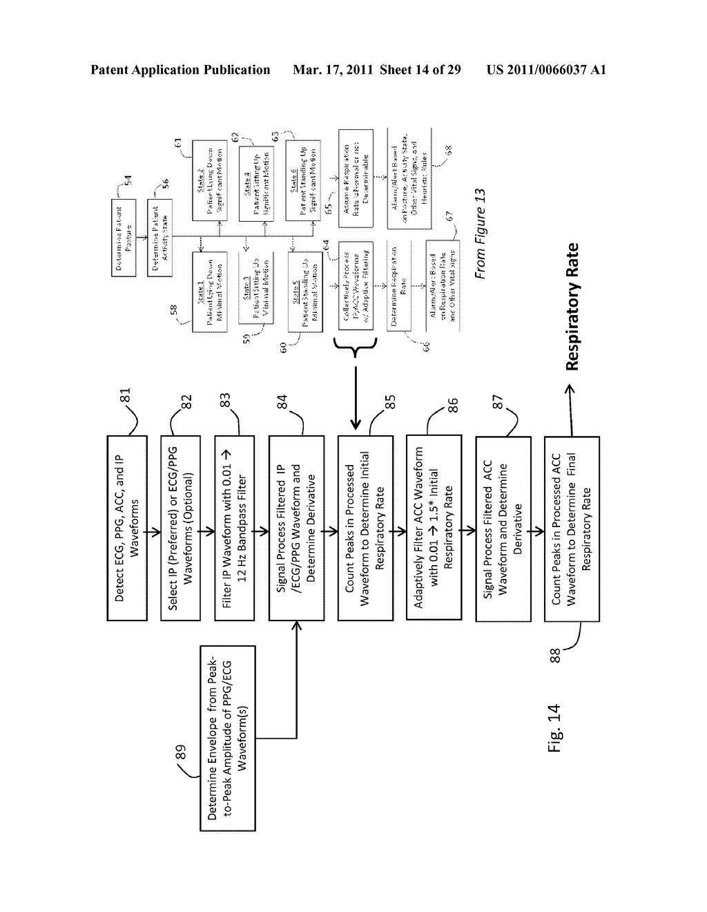 BODY-WORN MONITOR FOR MEASURING RESPIRATION RATE - diagram, schematic, and image 15