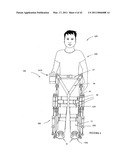 Self contained powered exoskeleton walker for a disabled user diagram and image