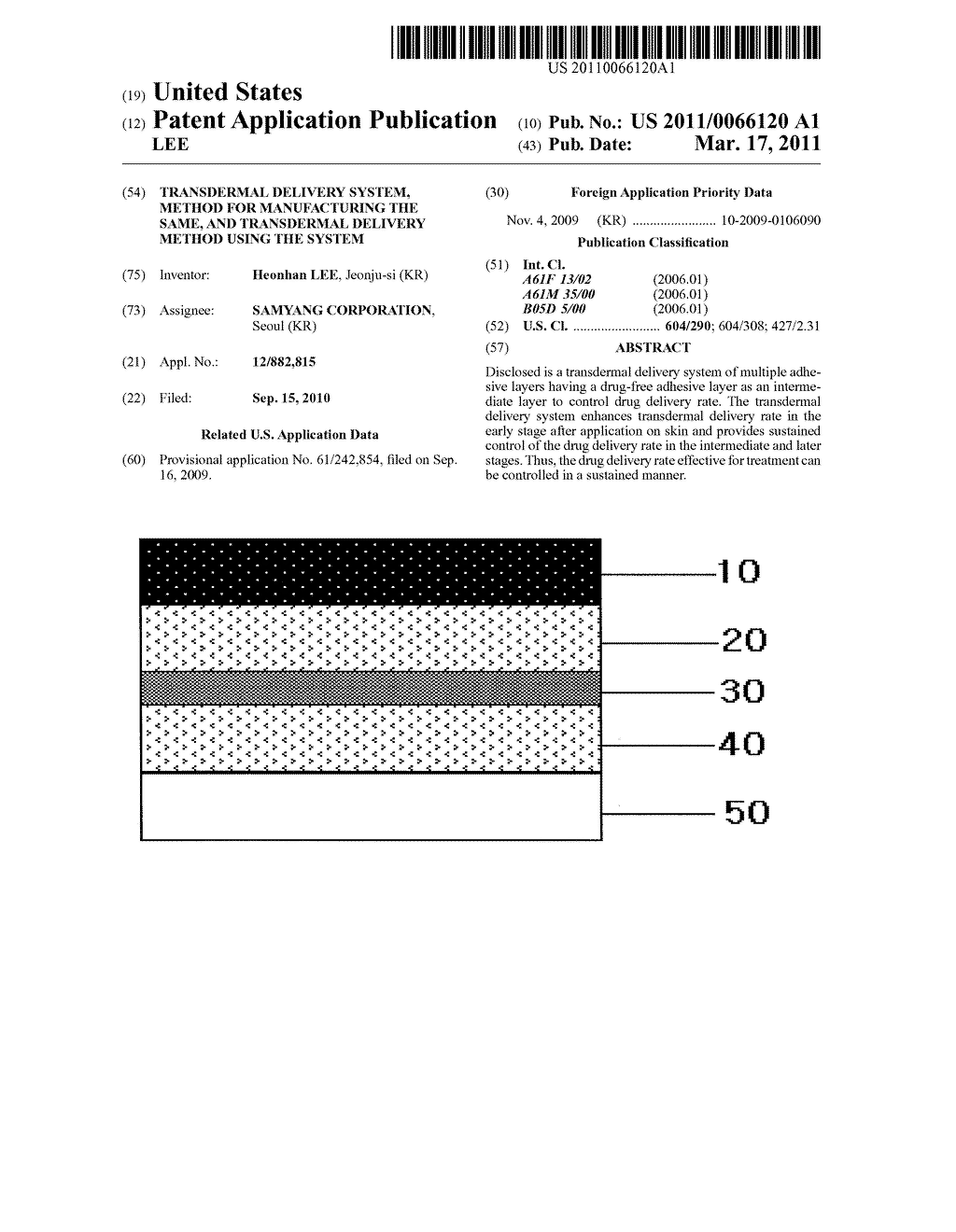 TRANSDERMAL DELIVERY SYSTEM, METHOD FOR MANUFACTURING THE SAME, AND TRANSDERMAL DELIVERY METHOD USING THE SYSTEM - diagram, schematic, and image 01