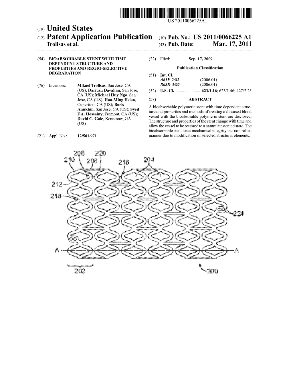 Bioabsorbable Stent With Time Dependent Structure And Properties And Regio-Selective Degradation - diagram, schematic, and image 01