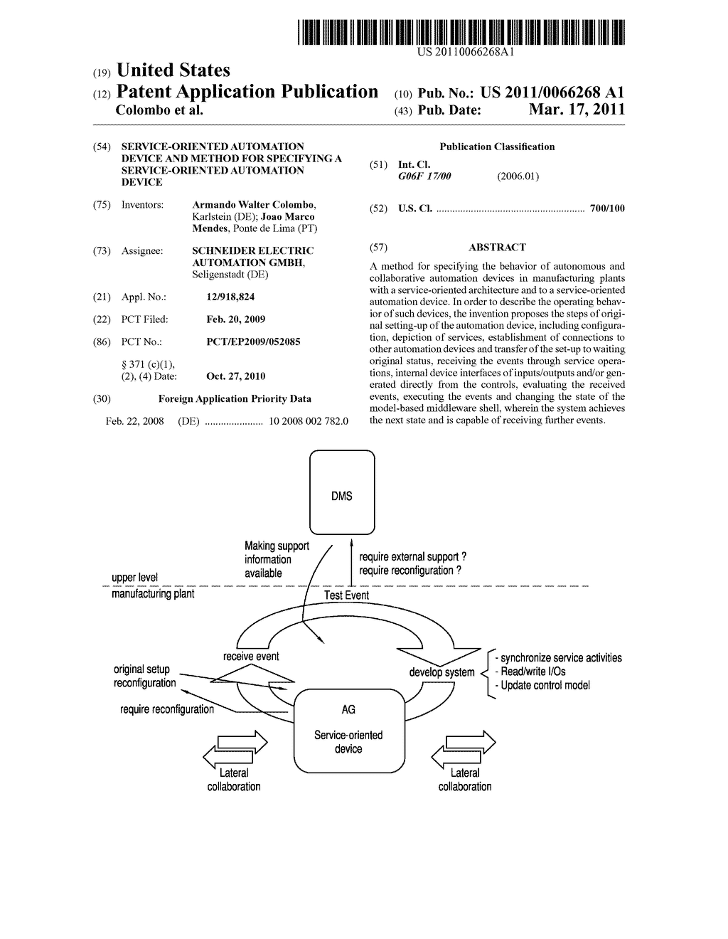 SERVICE-ORIENTED AUTOMATION DEVICE AND METHOD FOR SPECIFYING A SERVICE-ORIENTED AUTOMATION DEVICE - diagram, schematic, and image 01