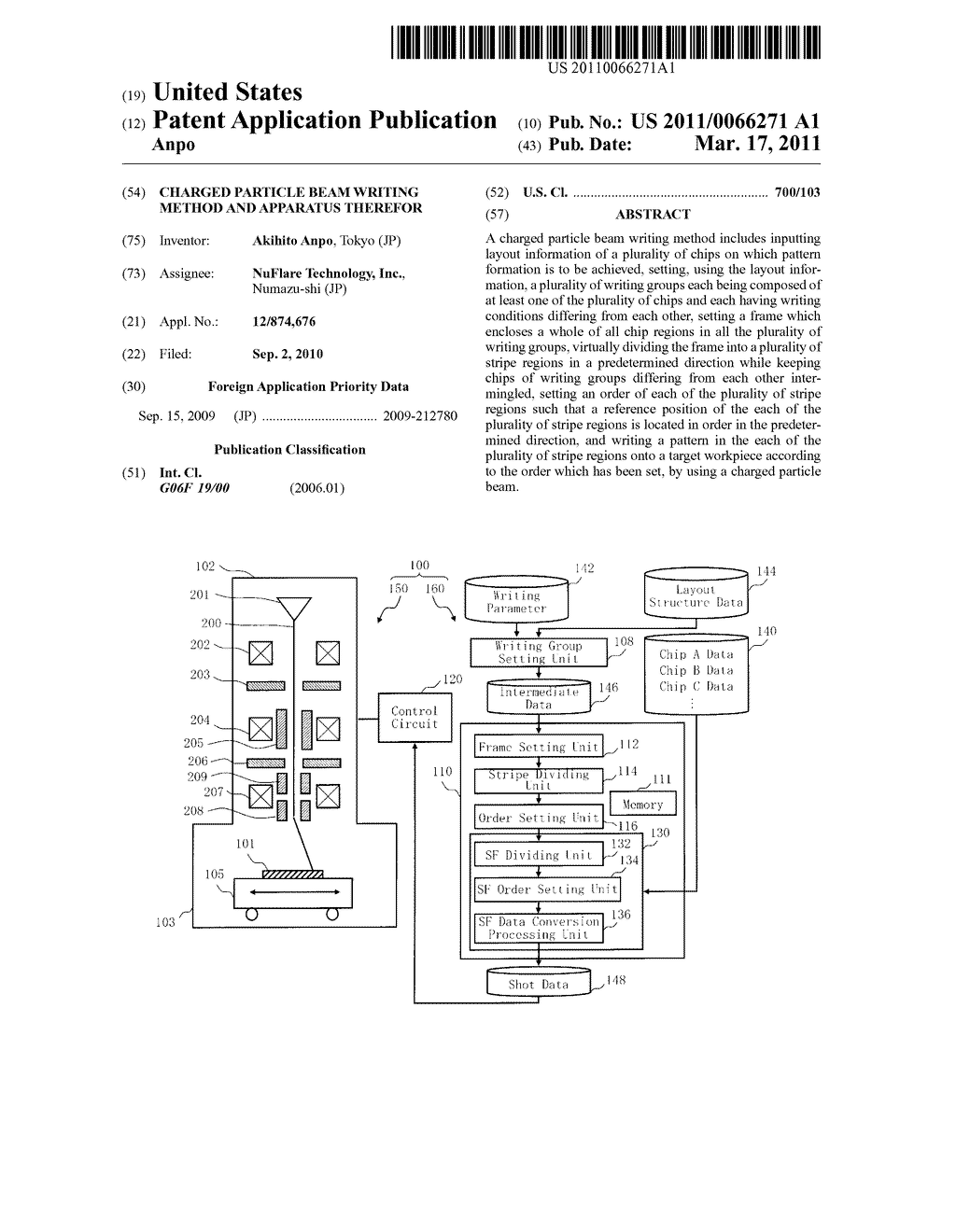 CHARGED PARTICLE BEAM WRITING METHOD AND APPARATUS THEREFOR - diagram, schematic, and image 01