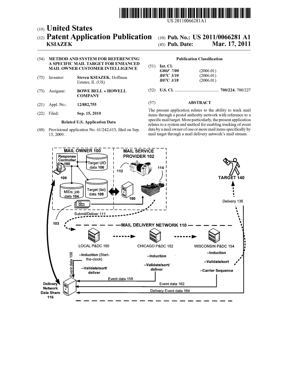 METHOD AND SYSTEM FOR REFERENCING A SPECIFIC MAIL TARGET FOR ENHANCED MAIL OWNER CUSTOMER INTELLIGENCE - diagram, schematic, and image 01