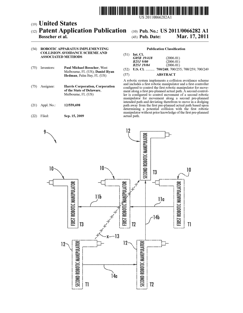 ROBOTIC APPARATUS IMPLEMENTING COLLISION AVOIDANCE SCHEME AND ASSOCIATED METHODS - diagram, schematic, and image 01