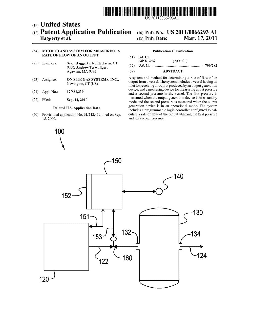 METHOD AND SYSTEM FOR MEASURING A RATE OF FLOW OF AN OUTPUT - diagram, schematic, and image 01
