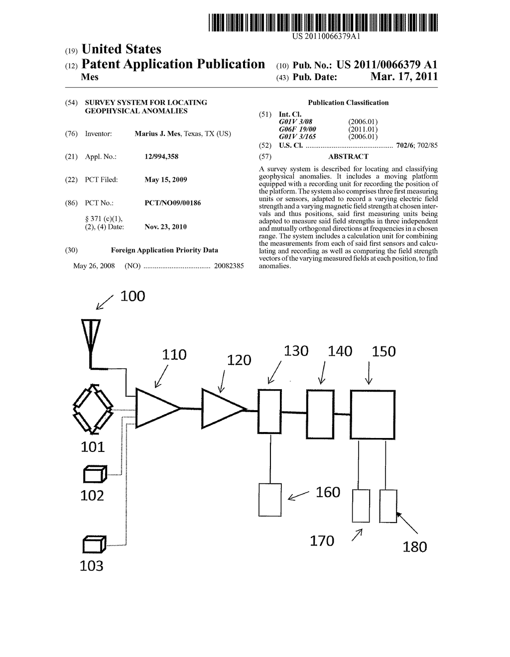  SURVEY SYSTEM FOR LOCATING GEOPHYSICAL ANOMALIES - diagram, schematic, and image 01