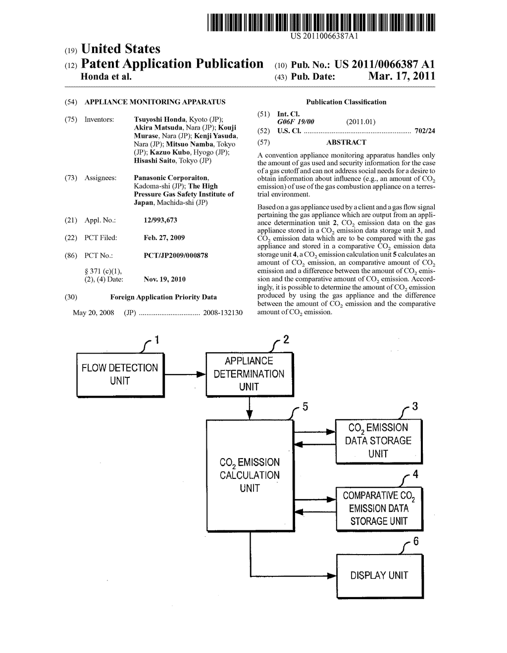 APPLIANCE MONITORING APPARATUS - diagram, schematic, and image 01