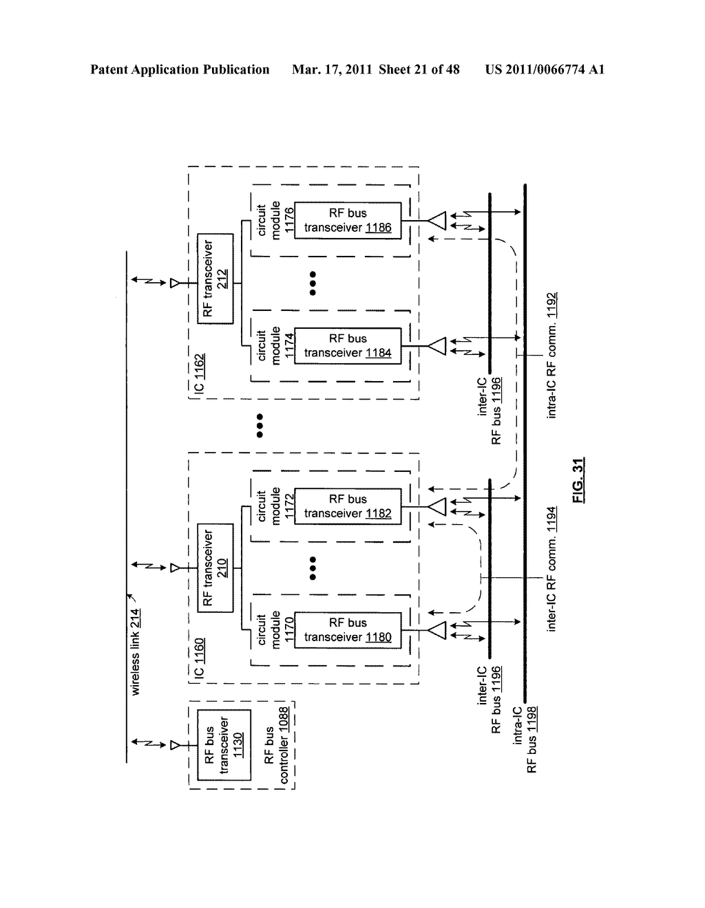PROCESSING SYSTEM WITH RF DATA BUS AND METHOD FOR USE THEREWITH - diagram, schematic, and image 22