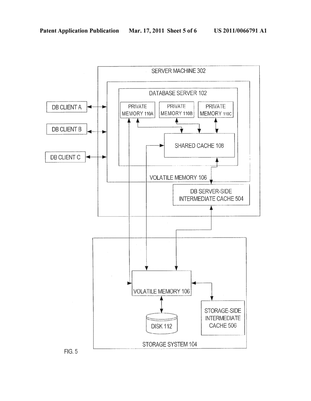 CACHING DATA BETWEEN A DATABASE SERVER AND A STORAGE SYSTEM - diagram, schematic, and image 06