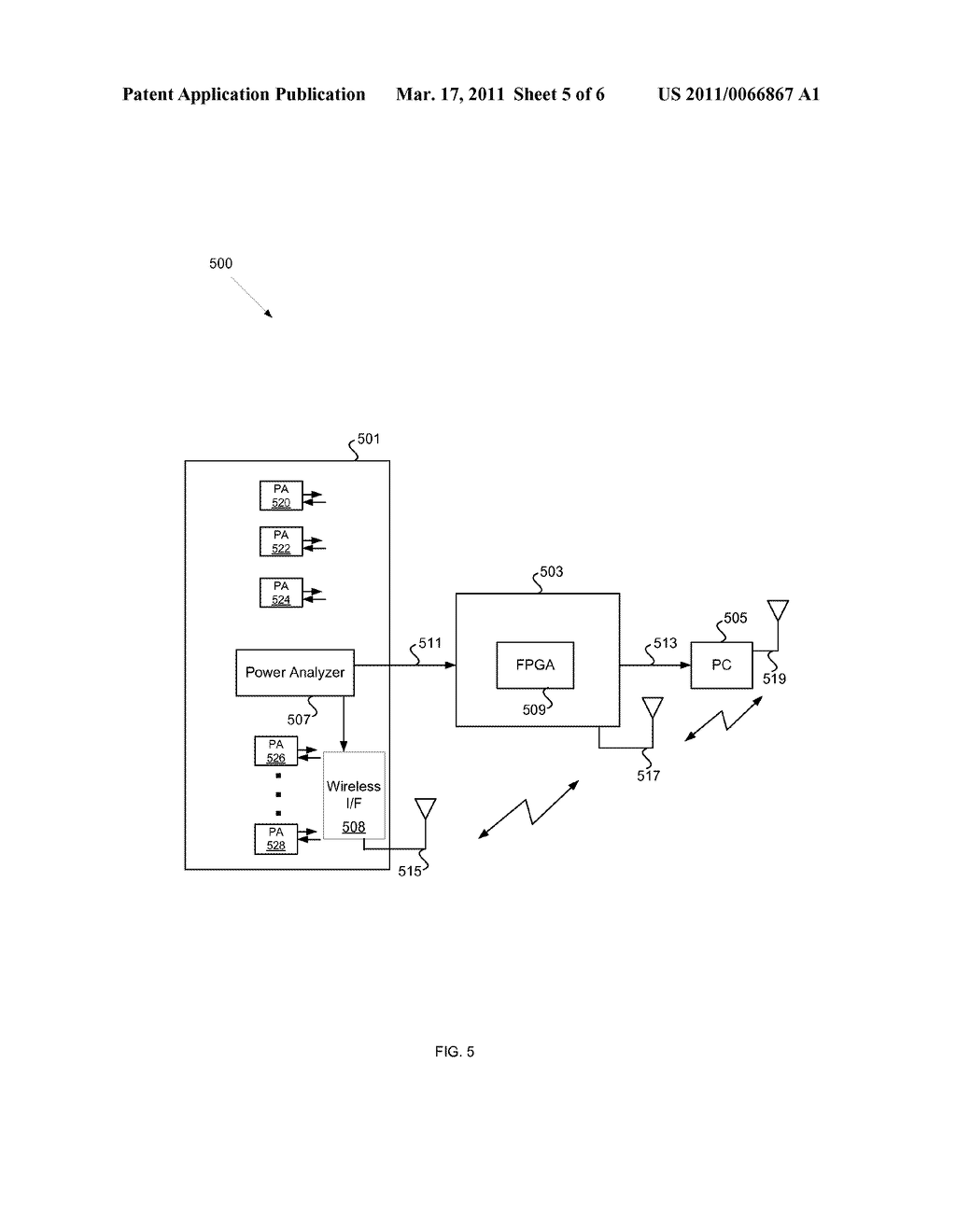 METHOD AND SYSTEM FOR MONITORING MODULE POWER INFORMATION IN A COMMUNICATION DEVICE - diagram, schematic, and image 06