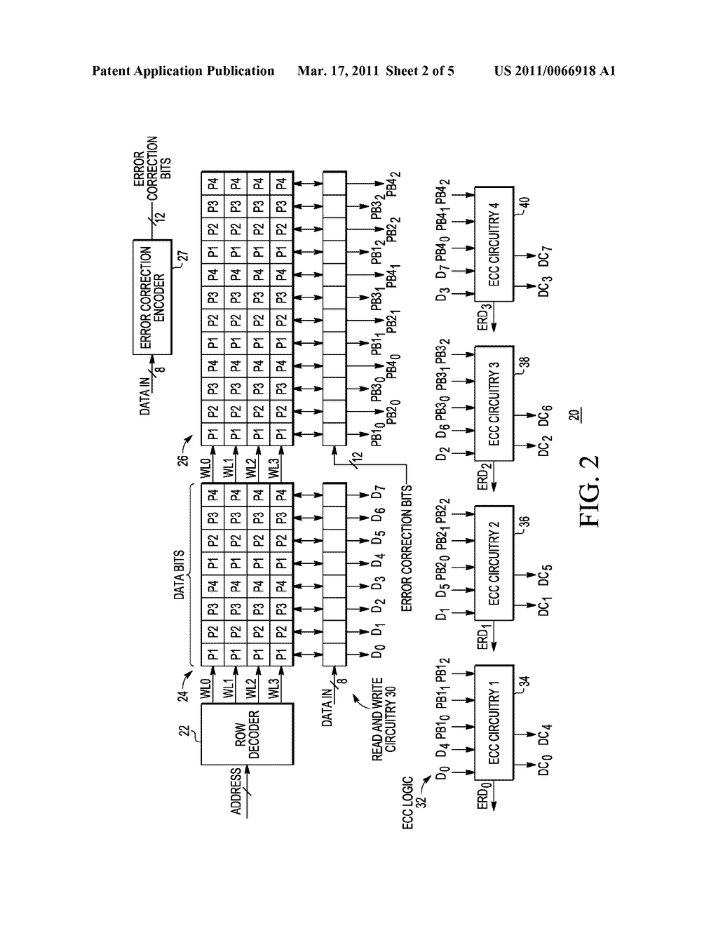 SOFT ERROR CORRECTION IN A MEMORY ARRAY AND METHOD THEREOF - diagram, schematic, and image 03