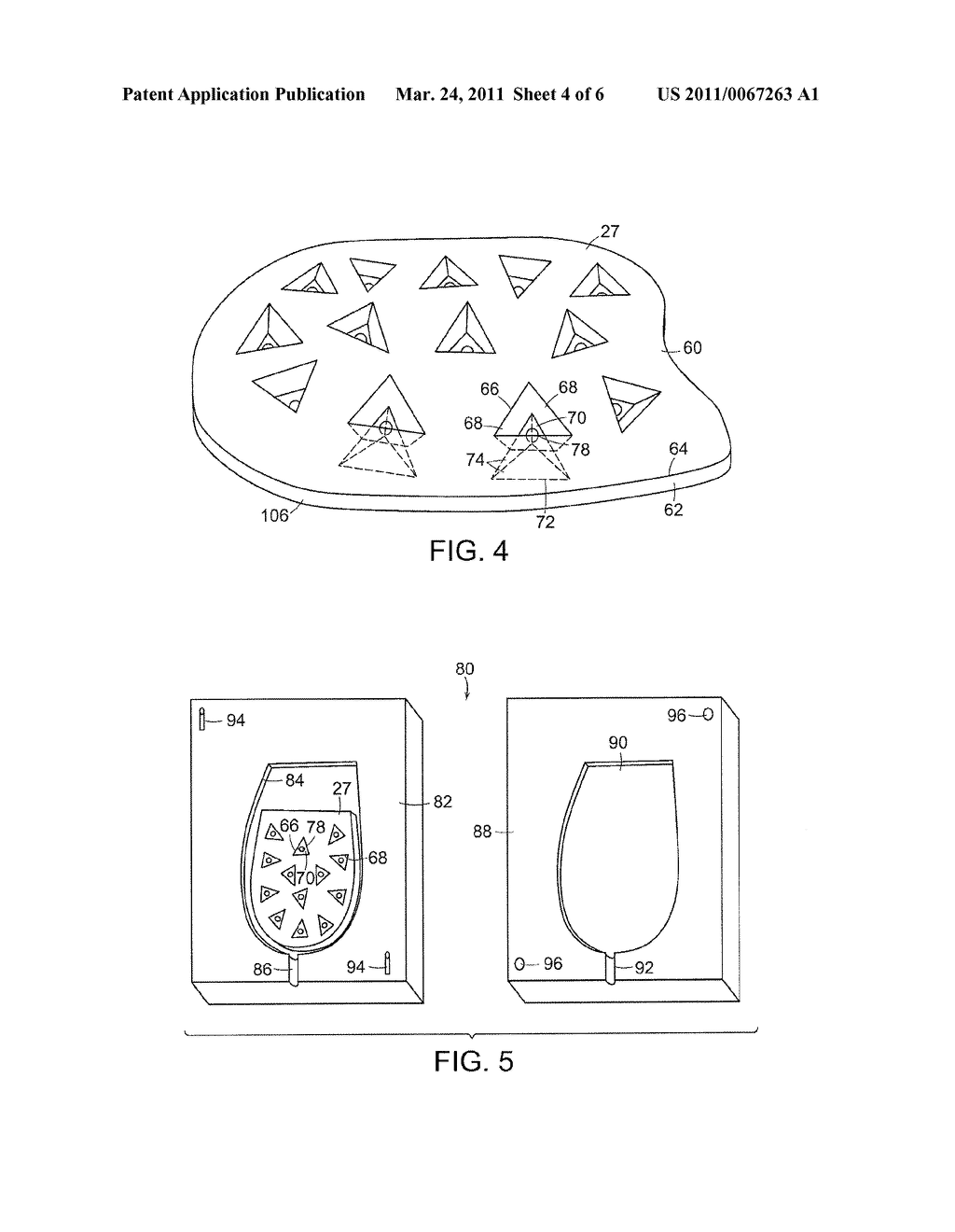 Article of Footwear Having Midsole with Support Pillars and Method of Manufacturing Same - diagram, schematic, and image 05