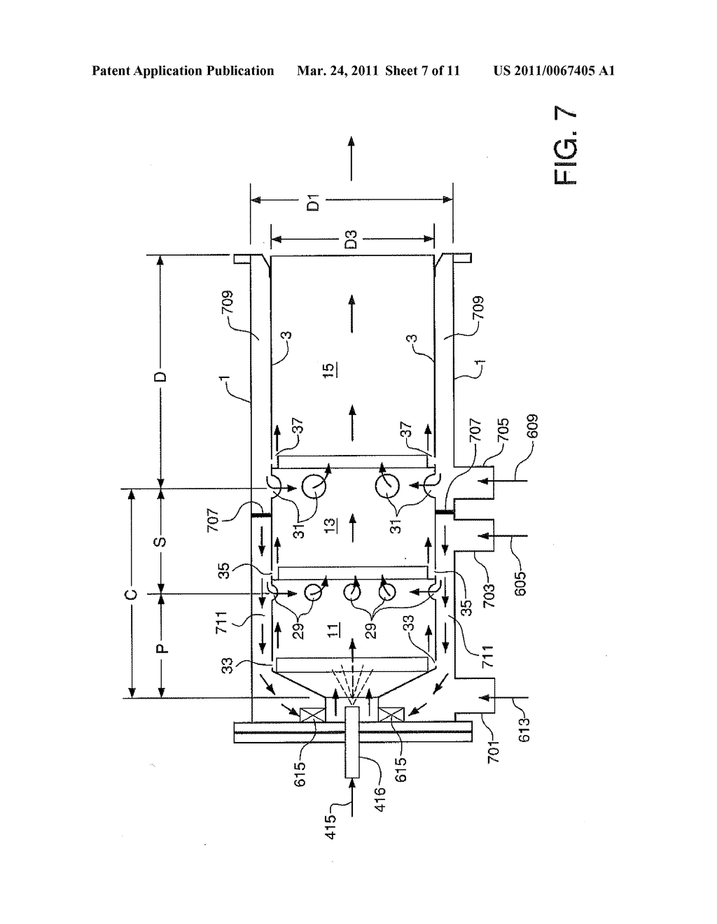 Integrated Ion Transport Membrane and Combustion Turbine System - diagram, schematic, and image 08