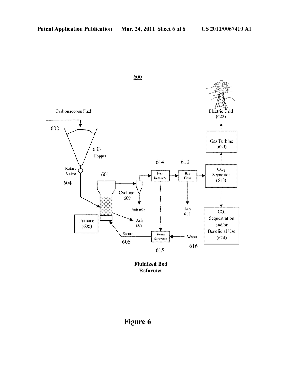 SYSTEMS AND METHODS FOR GENERATING ELECTRICITY FROM CARBONACEOUS MATERIAL WITH SUBSTANTIALLY NO CARBON DIOXIDE EMISSIONS - diagram, schematic, and image 07