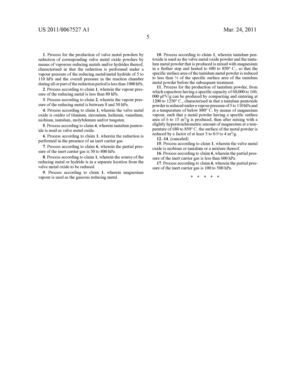 METHOD FOR PRODUCTION OF NIOBIUM AND TANTALUM POWDER - diagram, schematic, and image 10