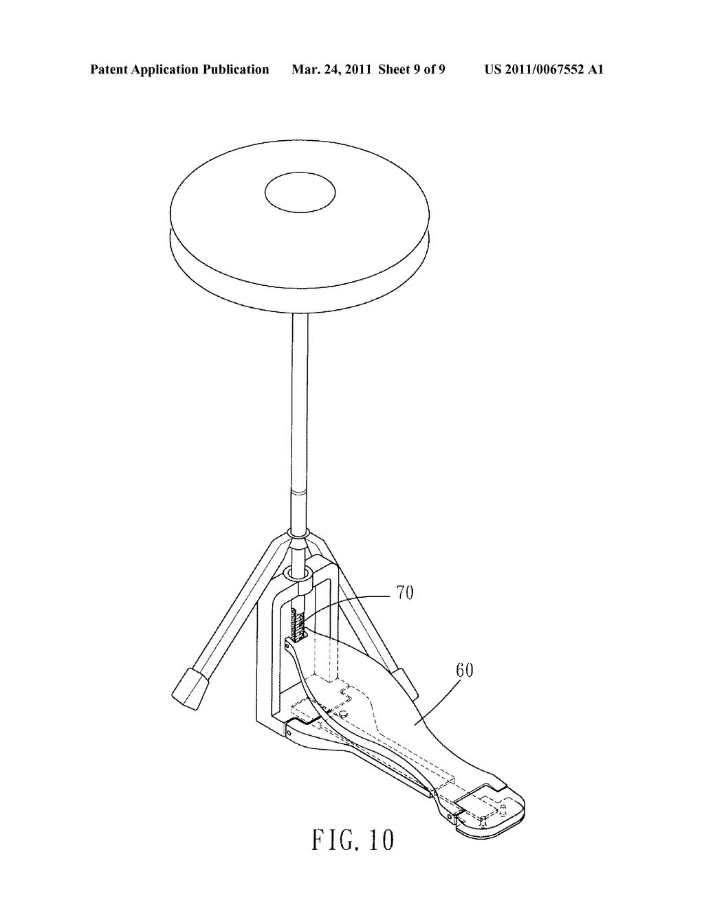 DRUM PEDAL ASSEMBLY - diagram, schematic, and image 10