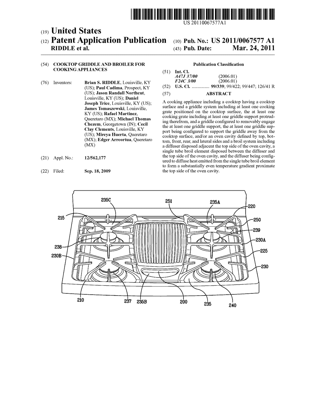 COOKTOP GRIDDLE AND BROILER FOR COOKING APPLIANCES - diagram, schematic, and image 01