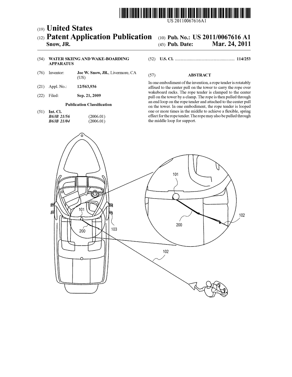 WATER SKIING AND WAKE-BOARDING APPARATUS - diagram, schematic, and image 01